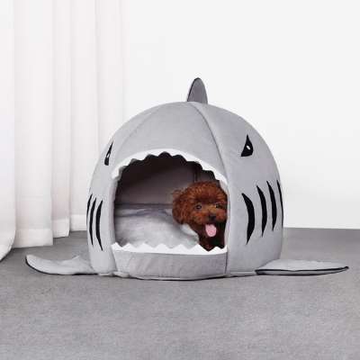 Dropshipping Maw and Paw Shark Cat House Pet Soft Bed Basket Dogs Cushion Cute Katten Tent Small Medium Puppy Sleeping Beds